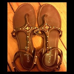 Cole Haan strappy sandal with beading detail